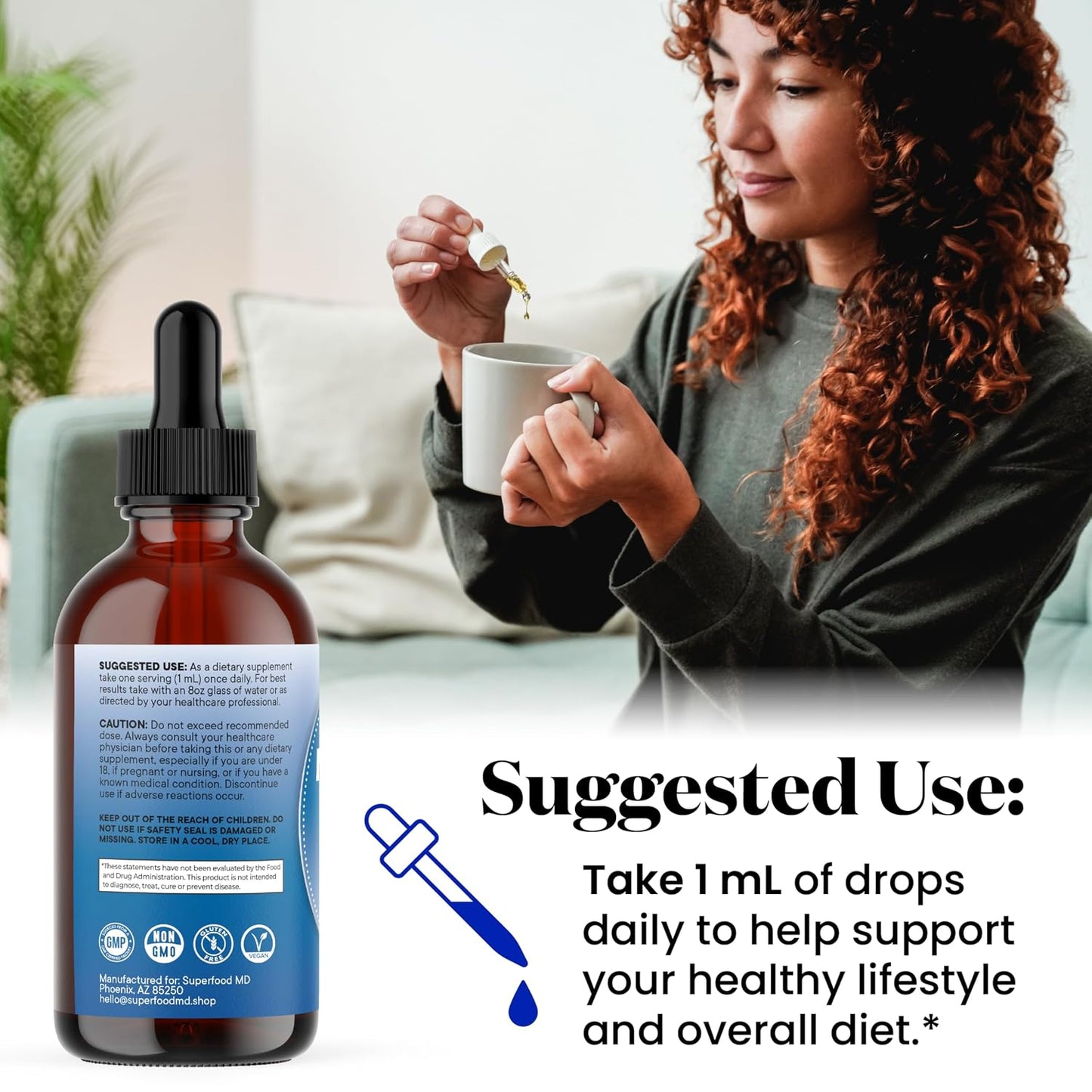 Methylene Blue Pharmaceutical Grade 8 oz – Pharmaceutical Grade 1% Solution, 3rd Party Tested, Brain Health Supplement for Humans High Cognitive Support – Formaldehyde-Free Formula