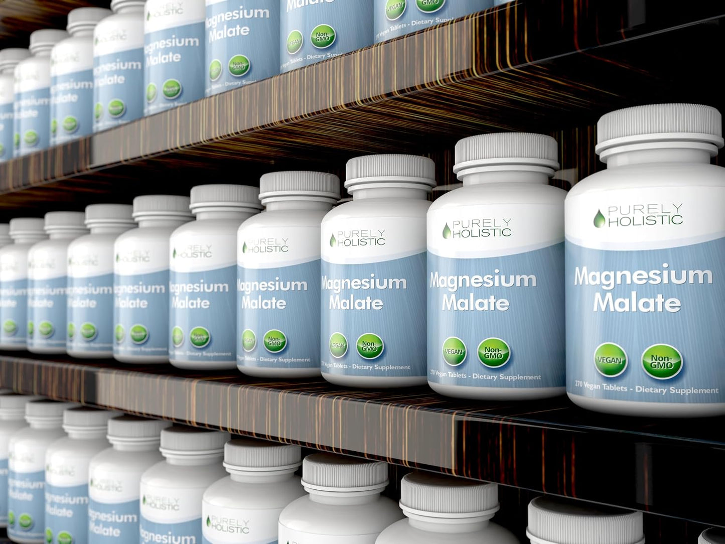 Magnesium Malate 400MG Elemental Mag Per Serving, 4+ Month Supply, Vegan | Energy Production Nervous System & Muscle Health Support, High Absorption Magnesium Malate Tablets, Non-GMO, 270 Tablets