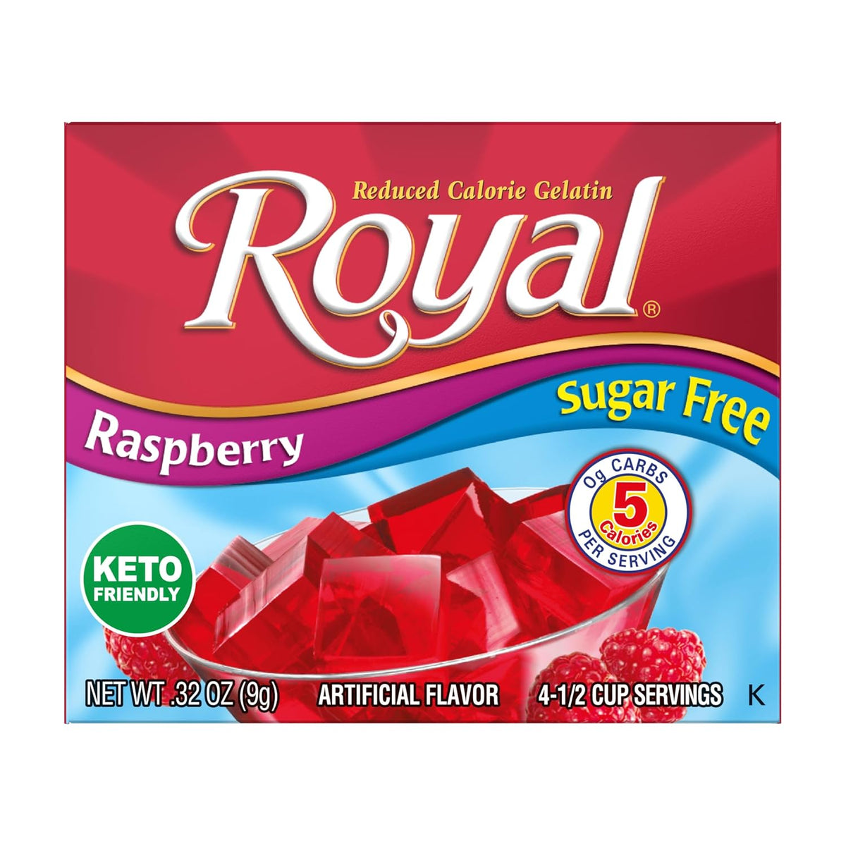 Royal Sugar Free Gelatin Dessert Mix Variety - 10 Boxes, 5 Fruity Flavors