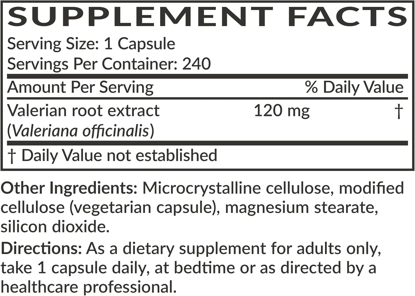 Futurebiotics Valerian Root Promotes Relaxation Non-GMO, 240 Vegetarian Capsules