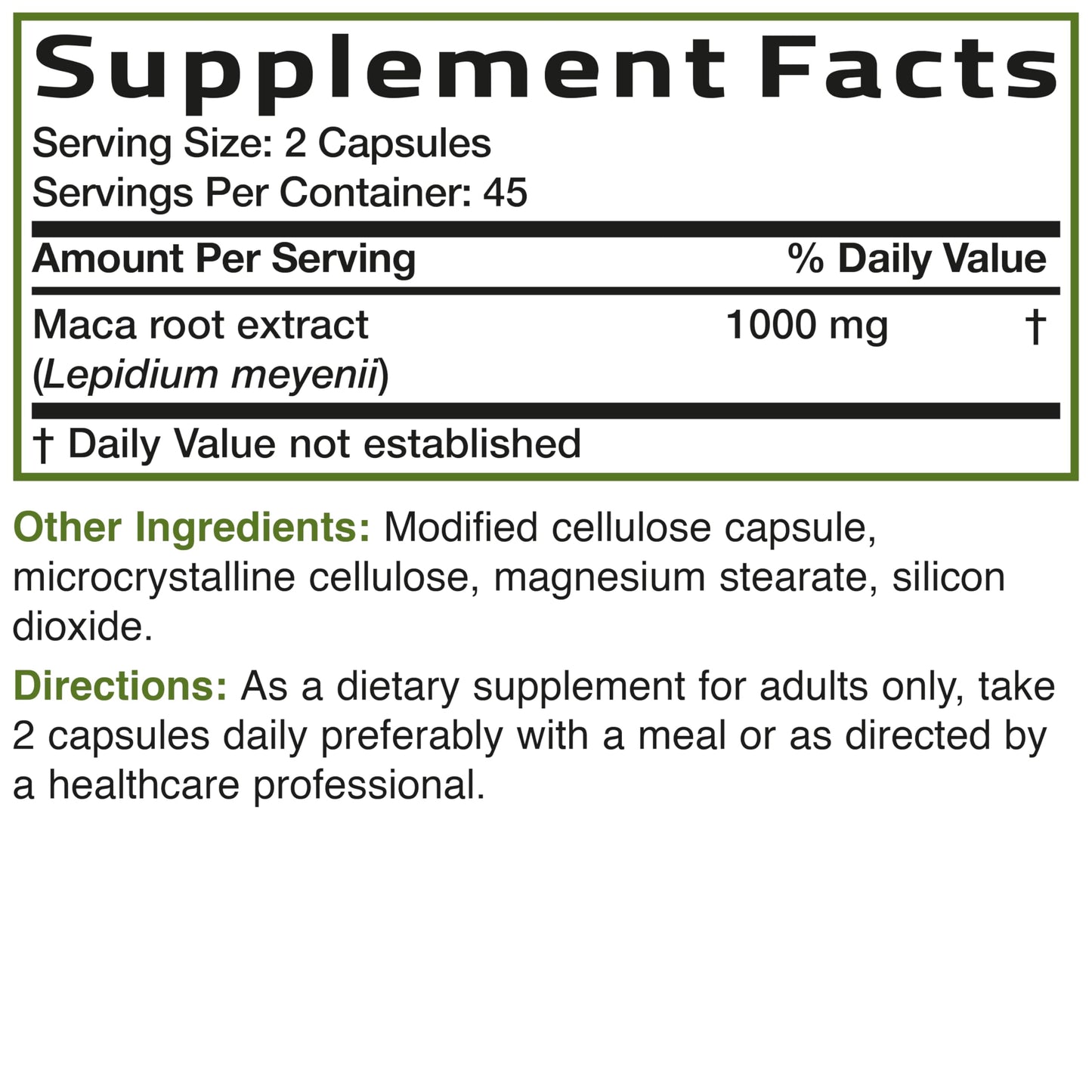 Bronson Maca Root Extra Lepidium Meyenii, Non-GMO, 90 Vegetarian Capsules