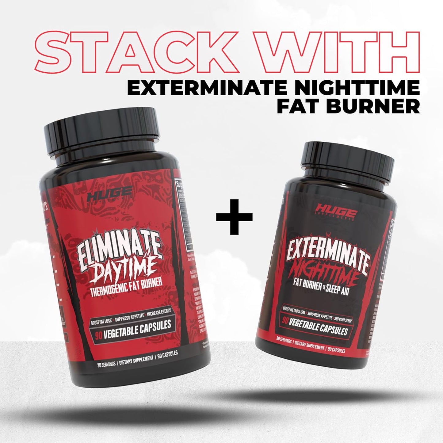 Eliminate Thermogenic Fat Burner For Men - Supercharge Metabolism, Boost Energy, Appetite Suppressant & Reduce Cravings - 11 Potent Ingredients, Fast-Acting Potent Weight Loss Pills (90 Capsules)