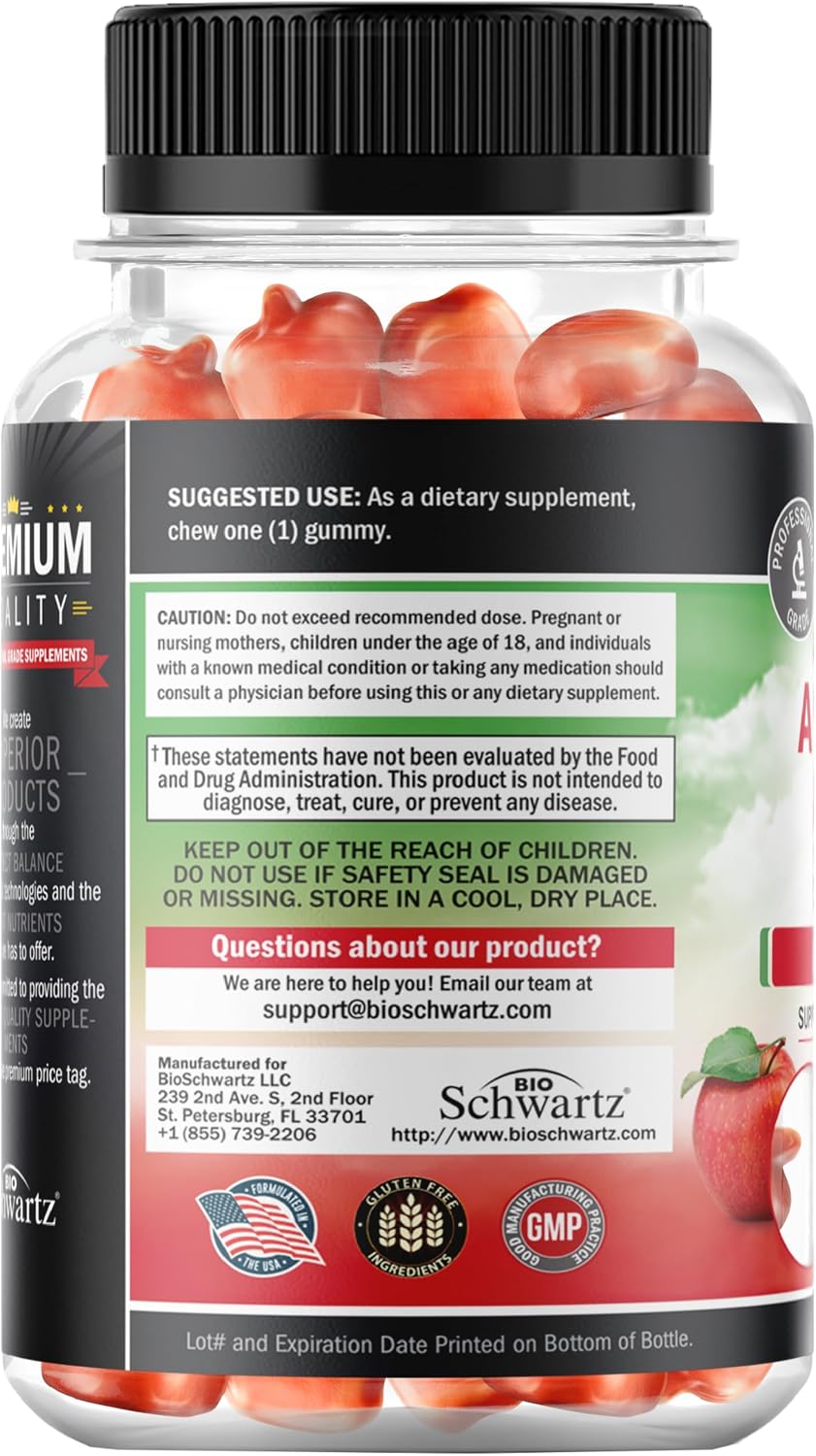 Apple Cider Vinegar Gummies for Weight Loss - ACV Gummies with The Mother