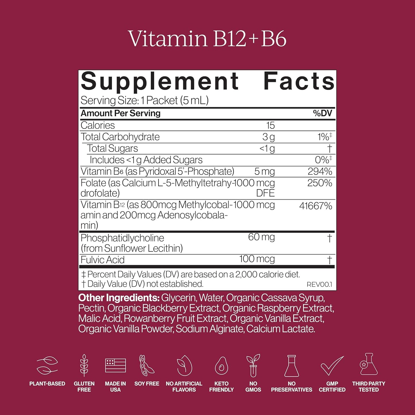 CYMBIOTIKA Liposomal B12 + B6 for Energy, Brain & Nerve Support