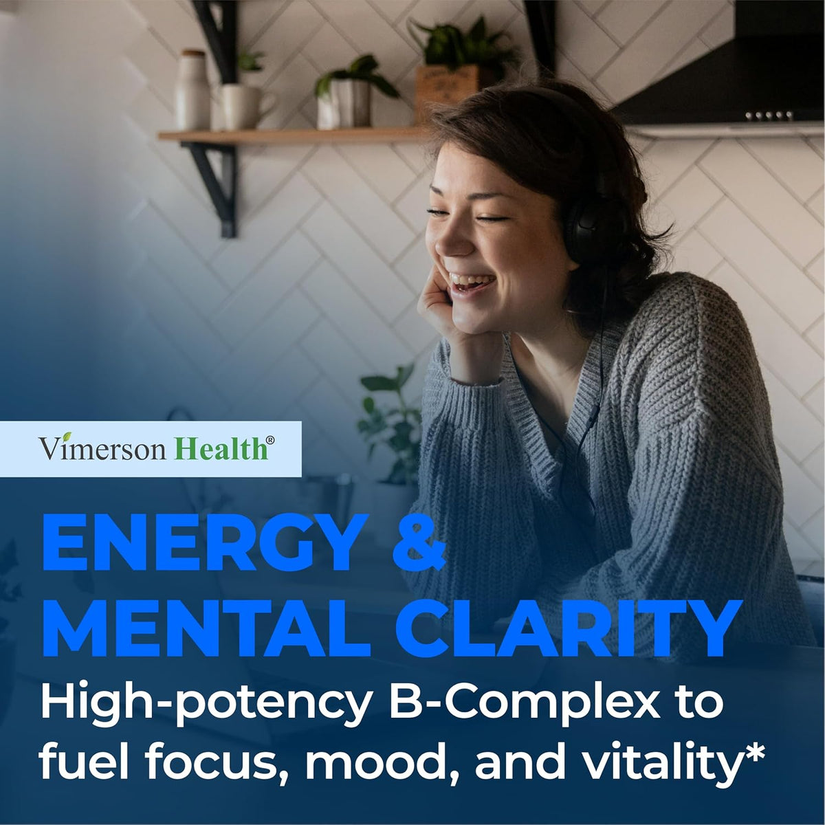 Vitamin B Complex w/ B12, Niacin & Folic Acid 400mcg for Mood - 30 Tablets