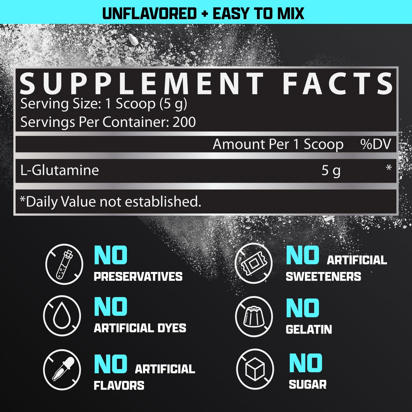 Nutrex Research L-Glutamine Powder - 200 Servings - Pure Unflavored, Non-GMO & Gluten Free