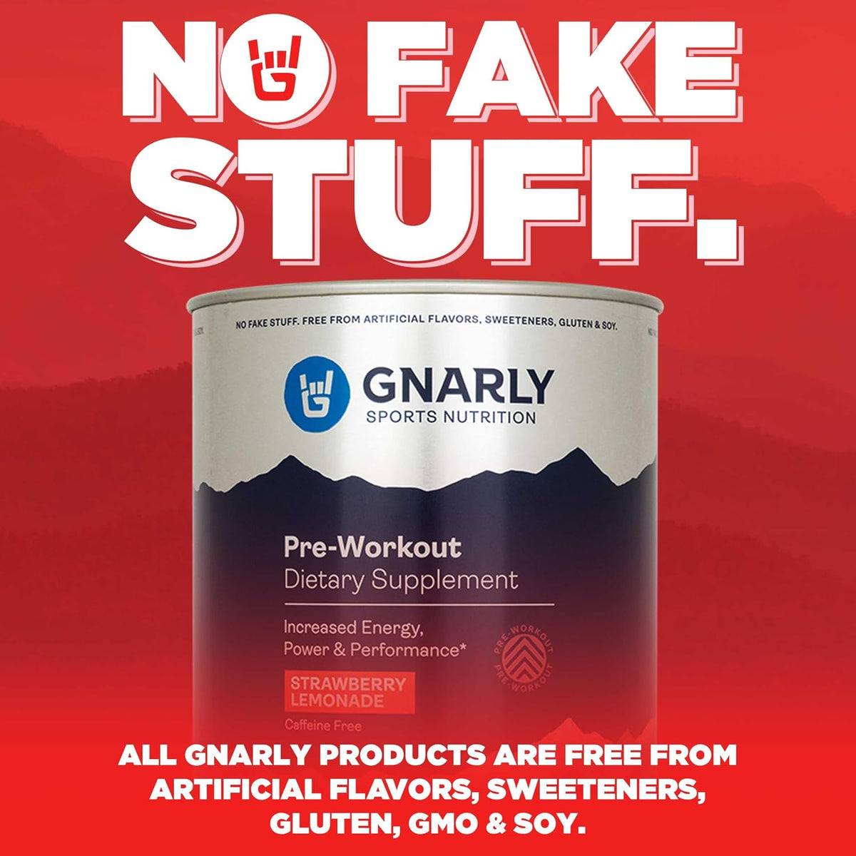 Gnarly Whey Grass-Fed Protein Supplement, Chocolate (32.0oz) and Gnarly Preworkout Strawberry Lemonade Caffeine Free (14.82oz)