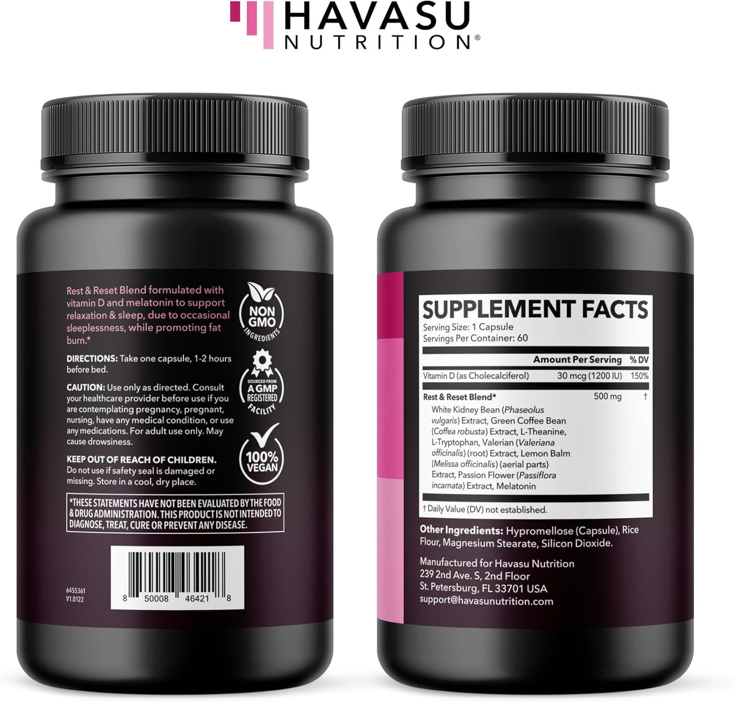 Night Time Fat Burner for Women, Belly Fat & Weight Loss Support, 60 Count | Appetite Suppressant and Overnight Metabolism Booster with Melatonin for Women, Vegan, Gluten Free, 60 Servings