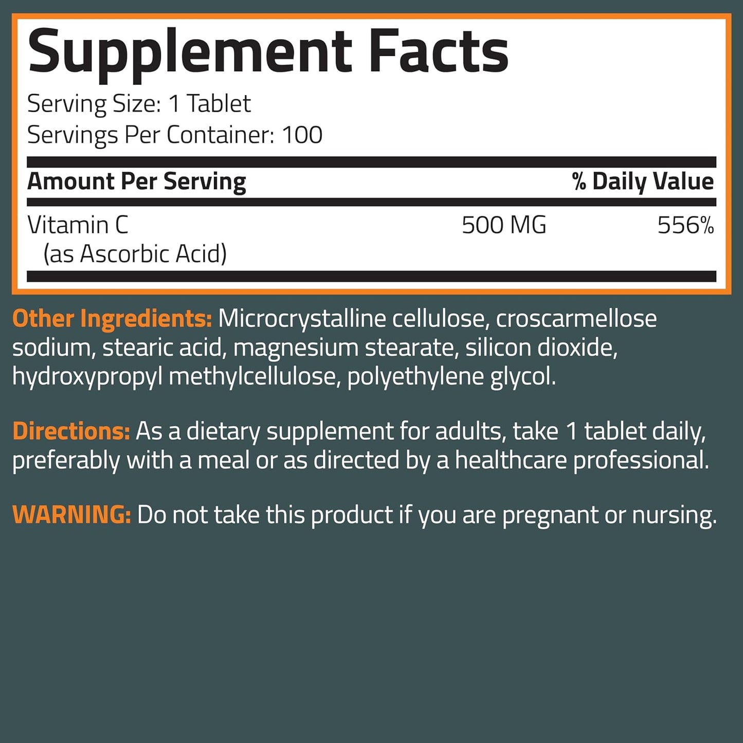 Bronson Vitamin C 500 mg Immune & Antioxidant Support, Non-GMO, 250 Tablets | Daily Vitamin C Replenishment, Vegetarian Formula, Gluten-Free & Soy-Free