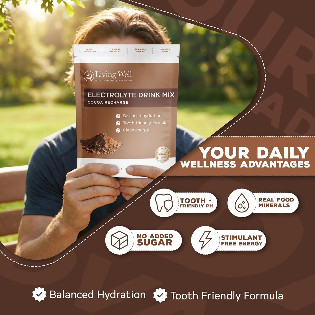 Chocolate Electrolyte Powder, Sugar-Free Cocoa Flavor