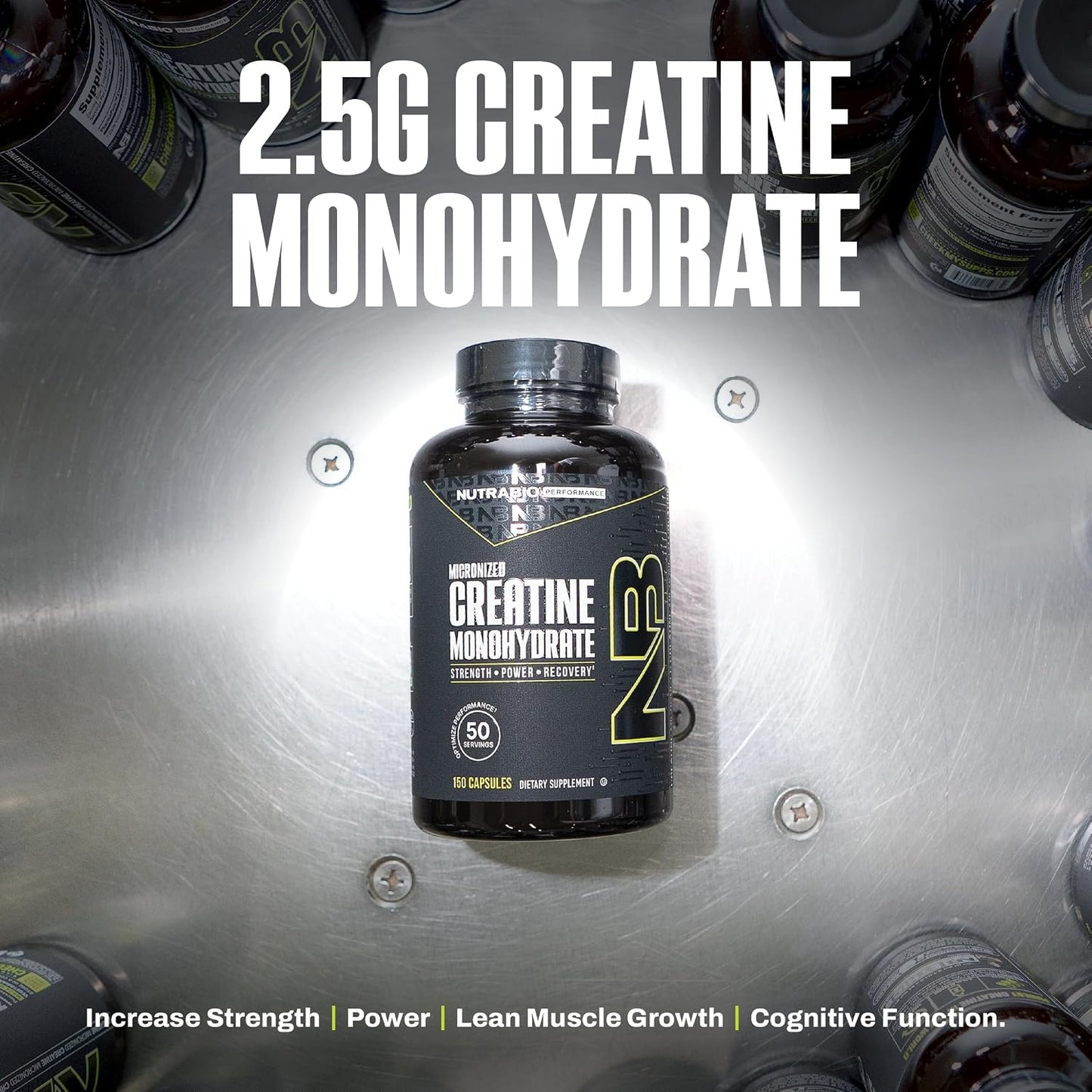 NutraBio Pure Micronized Creatine Monohydrate Capsules, Creatine Pills, Supports Bulk Muscle Energy, Recovery, and Strength - Keto Friendly, Kosher, Creatine Nutritional Supplement for Men and Women
