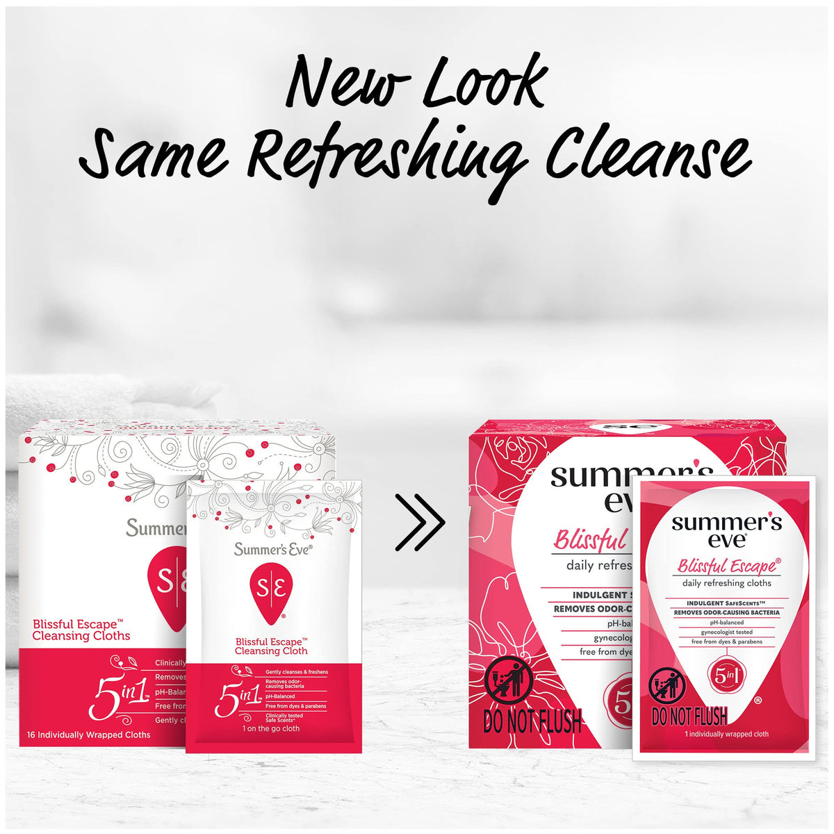 Summer's Eve Blissful Escape Daily Refreshing Feminine Wipes, Removes