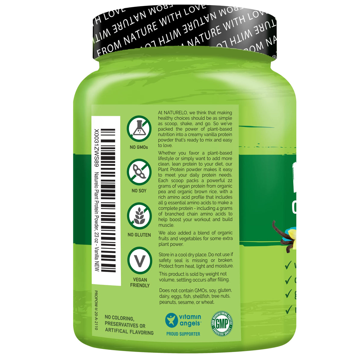 NATURELO Vegan Plant Protein Powder - Vanilla and Chocolate Bundle - 40 Servings