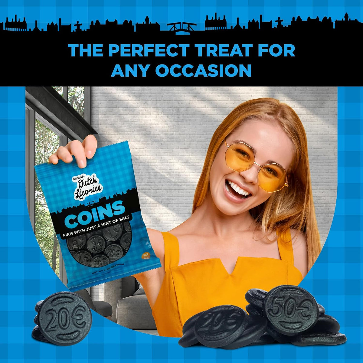 Gustaf's Salted Dutch Licorice Coins - 5.2 oz Bag