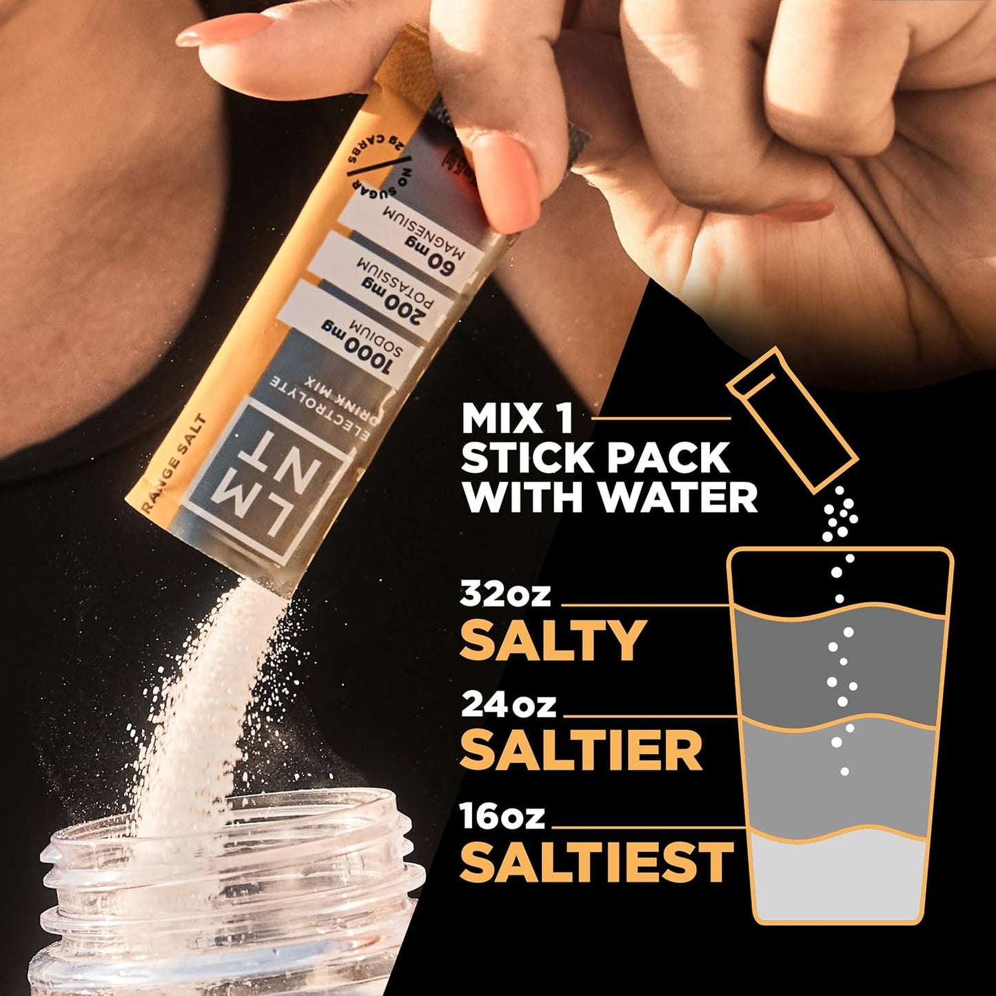 LMNT Zero Sugar Electrolytes - Orange Salt | Drink Mix | 30-Count