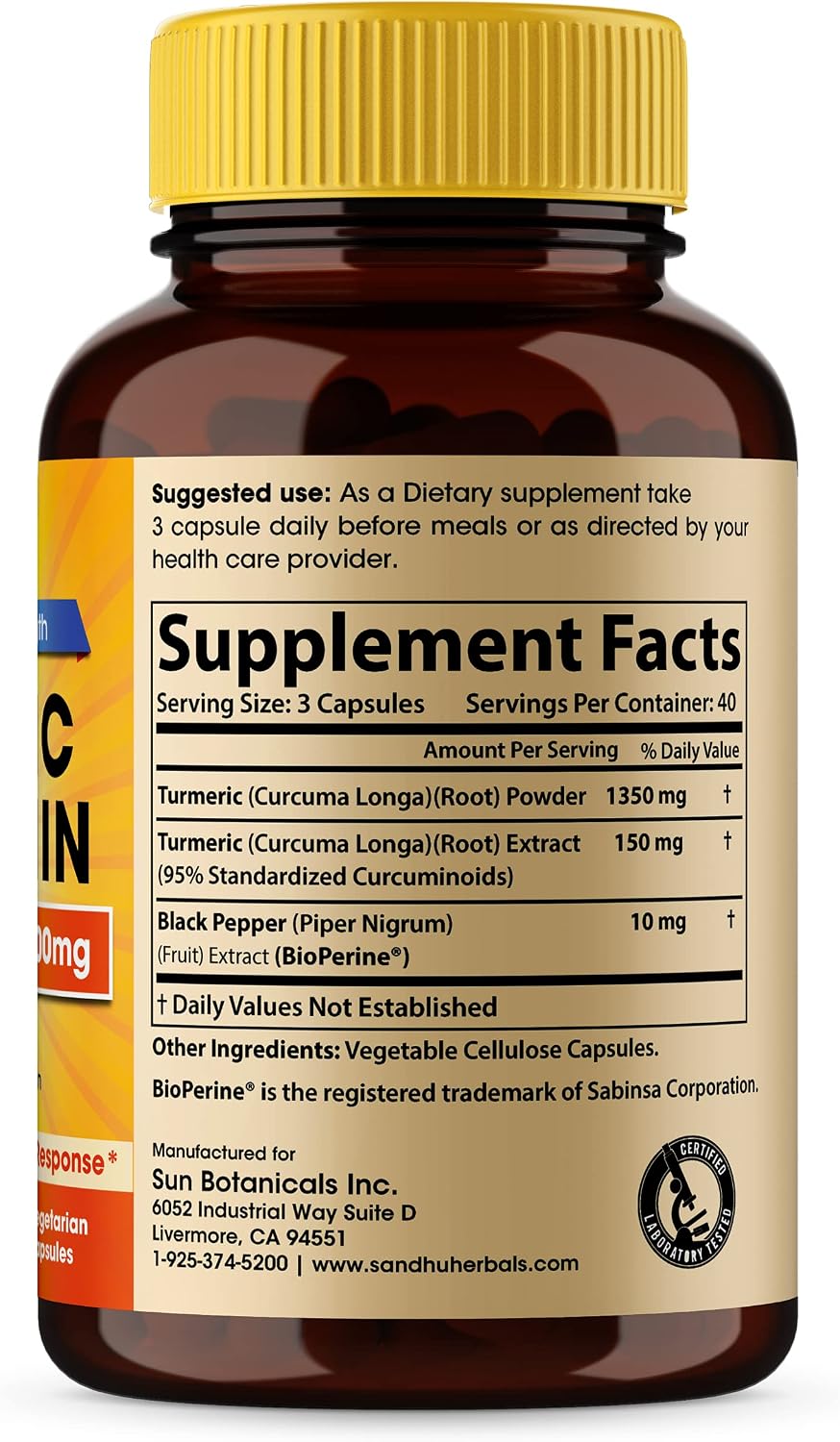 Sandhu Herbals Zinc 30 mg and Organic Turmeric Curcumin with Bioperine Black Pepper Extract | Supports Healthy Skin, Immune System, Joint & Healthy Inflammatory Support | Non-GMO, Made in USA