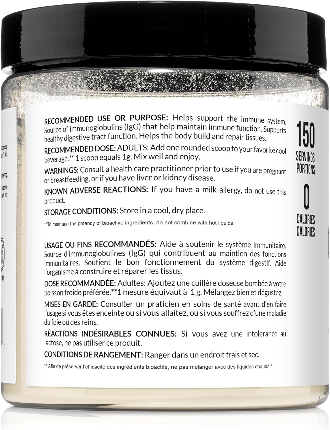 NAKED Colostrum Powder – 100% Grass-Fed Bovine Colostrum Supplement from US Farms | Tested at 20%+ IgG | Gut Health, Immunity, Recovery & Skin Support - 150 Servings