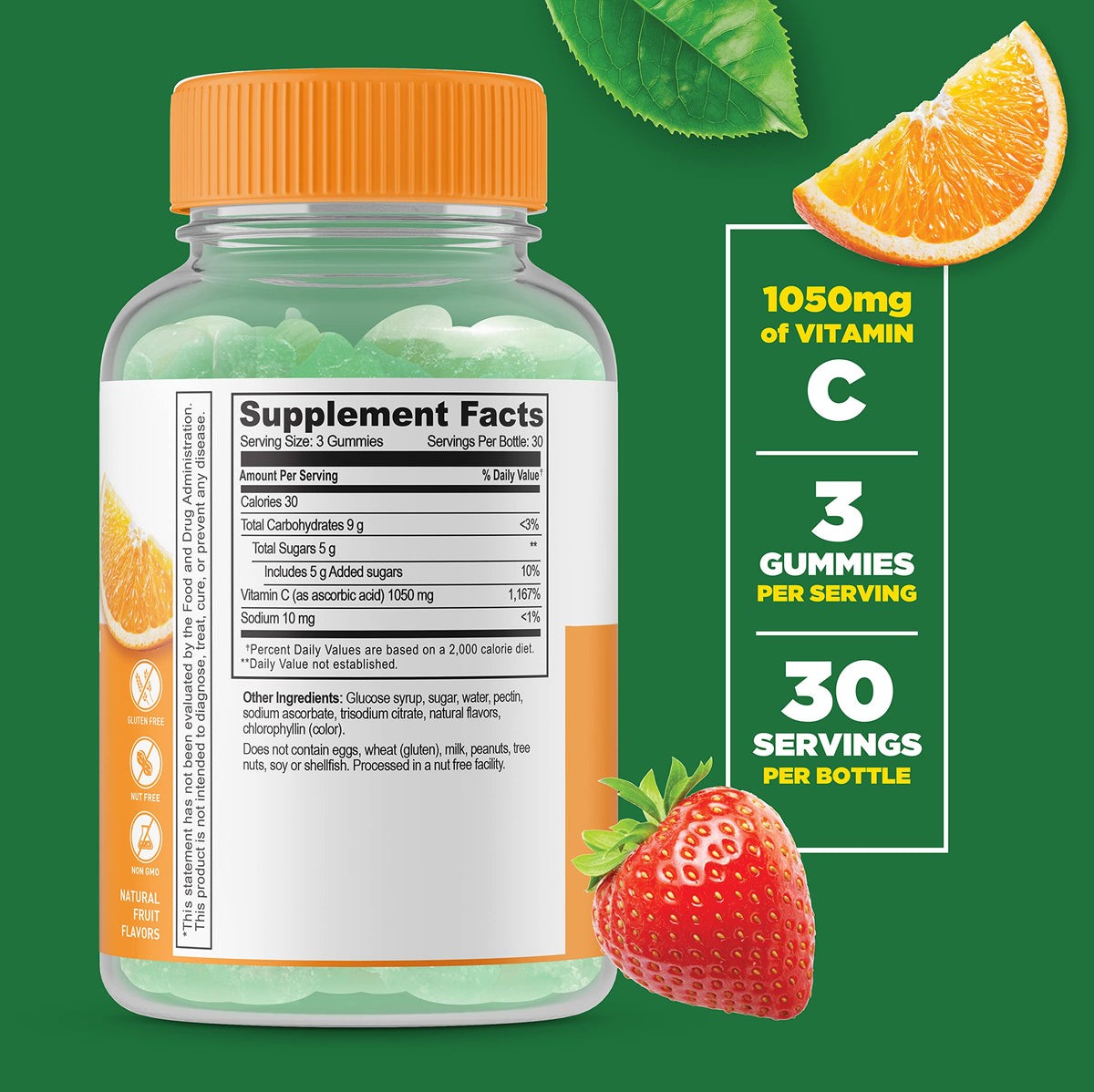 Lifeable Vitamin C 1050mg + Women's Prenatal Multivitamin, Gummies Bundle - Great Tasting, Vitamin