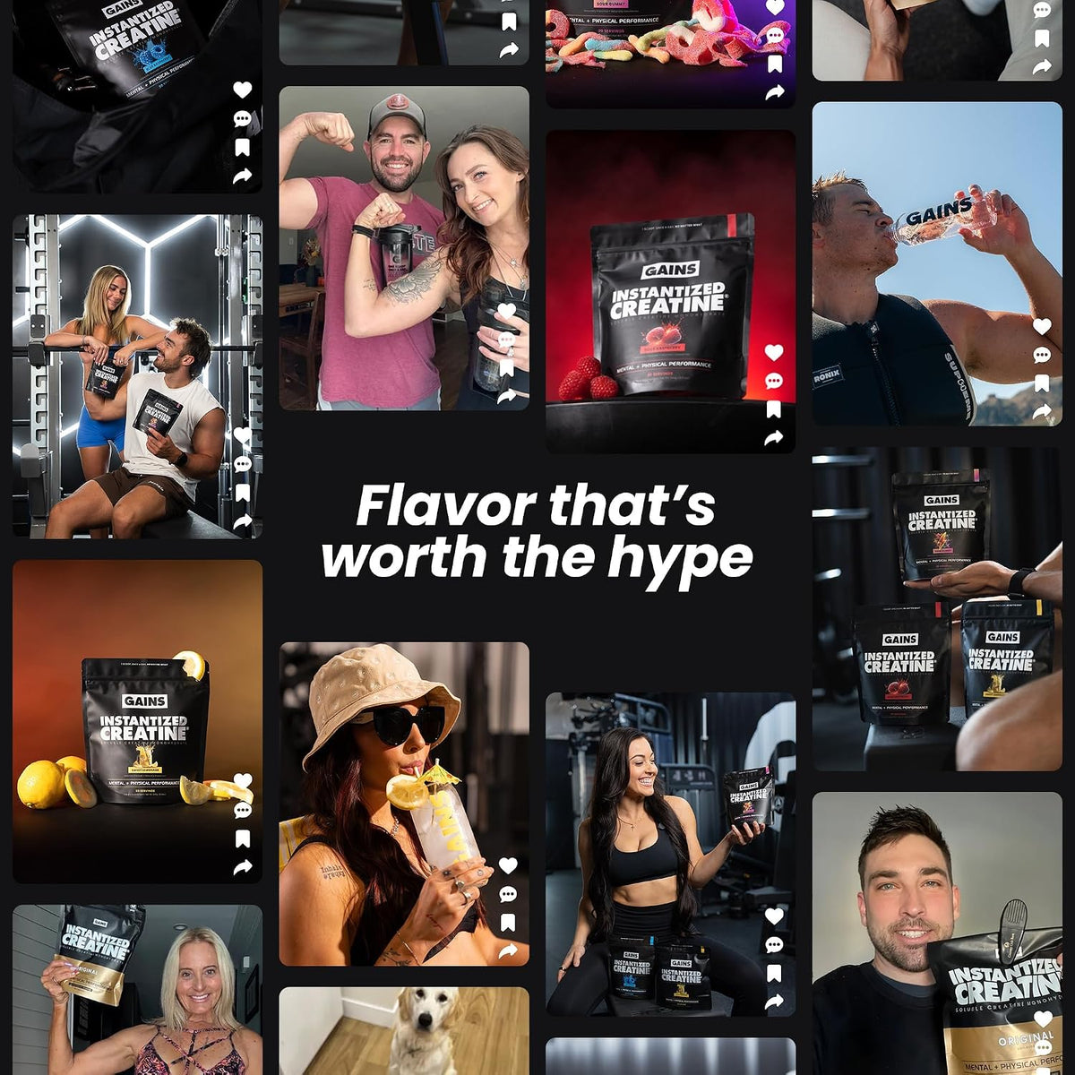 Gains in Bulk Instantized Creatine Sweet Lemonade & No Matter What Pre Workout Powder Bundle, Soluble Creatine Powder, Paraxanthine, Amino Acids & L Theanine, 130 Servings
