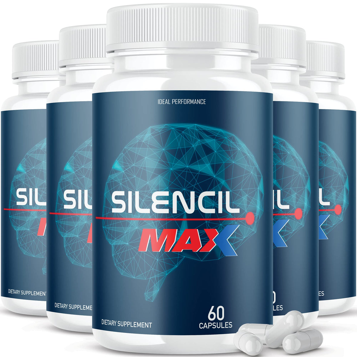 IDEAL PERFORMANCE (5 Pack) Silencil Tinnitus Max Supplement Pills Silencio Silencile