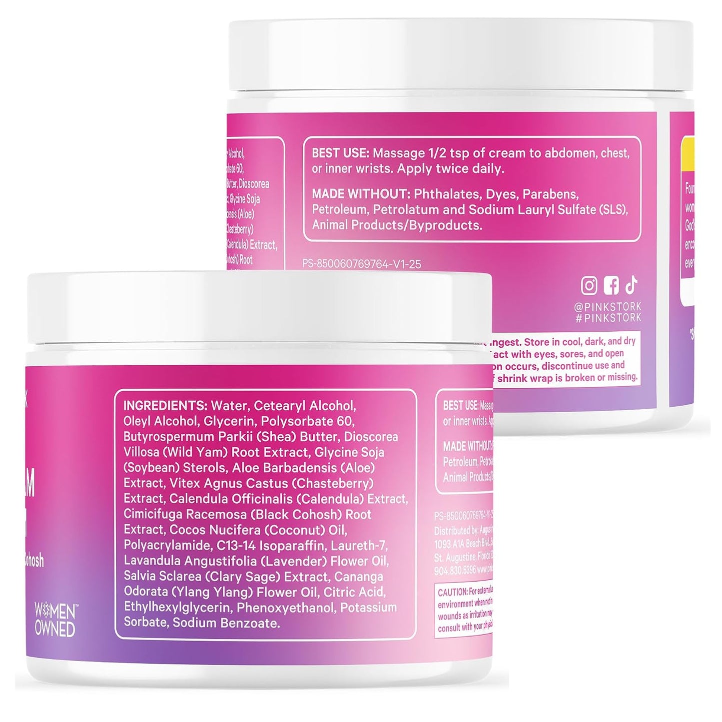 Pink Stork Wild Yam Cream for Hormone Balance, Lavender Scented, 4 oz | With Vitex & Black Cohosh | Doctor-Formulated | PMS, Fertility, Perimenopause, Menopause Support | 1 Month Supply