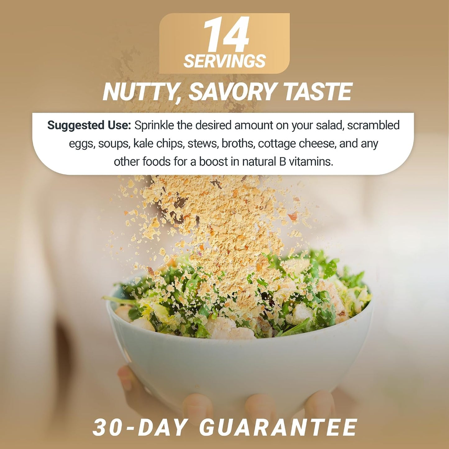 Dr. Berg Premium Nutritional Yeast Flakes - Delicious Non-Fortified Nutritional Yeast with Naturally Occurring B Vitamins - 8oz