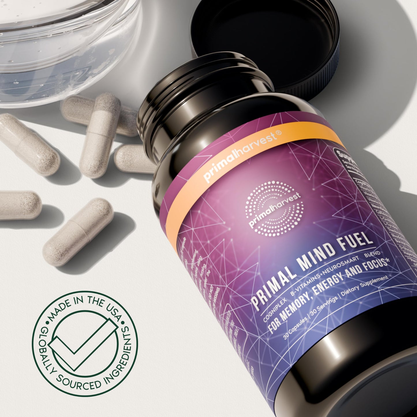 Primal Harvest Mind Fuel - Daily Supplement, Gluten & Dairy Free