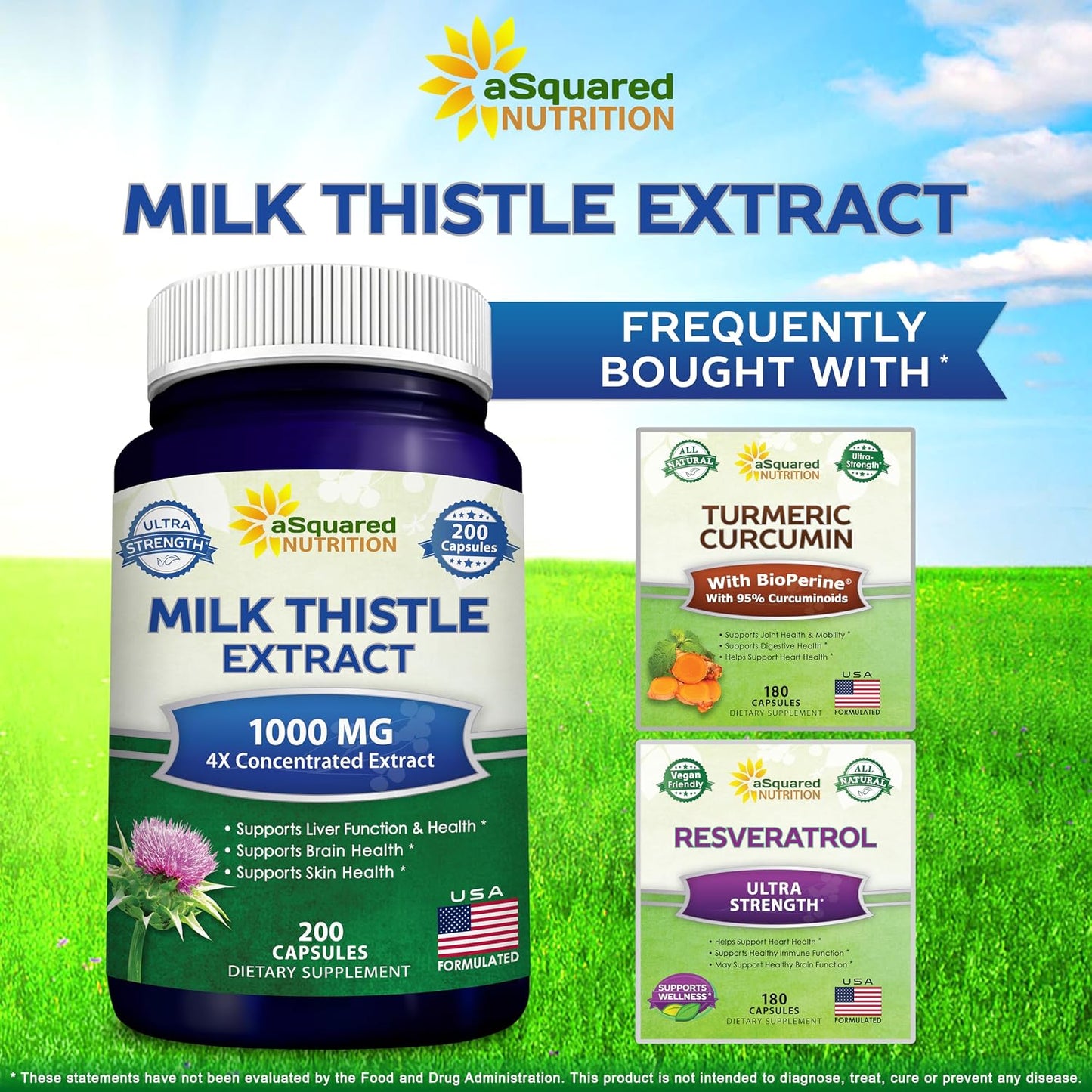 Milk Thistle Supplement - 200 Capsules - Silymarin Extract for Liver Detox | 4X Concentrated Extract - 4:1 Milk Thistle Seed Powder Herb Pills - Support Liver Cleanse - 250mg Per Capsule