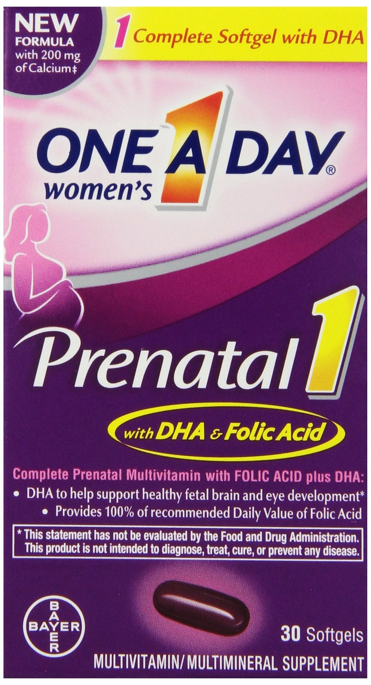One A Day Women's Prenatal 1 Multivitamin, Supplement for Before, During, and Post Pregnancy