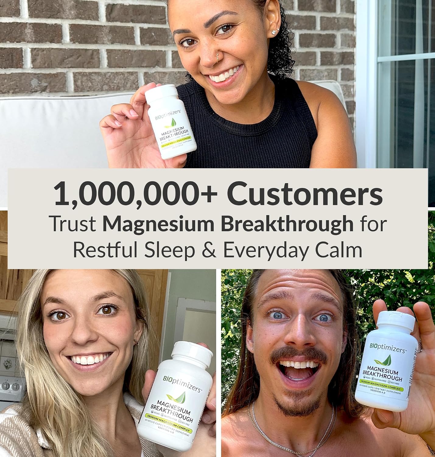 Magnesium Breakthrough Supplement 4.0 - Has 7 Forms of Magnesium: Glycinate, Malate, Citrate, and More - Natural Sleep and Brain Supplement - 90 Capsules