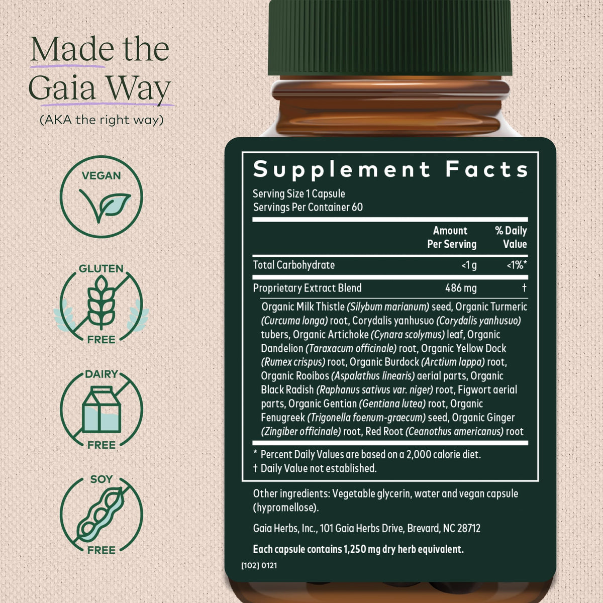 Gaia Herbs Liver Cleanse - Liver Health Support Herbal Supplement with Milk Thistle