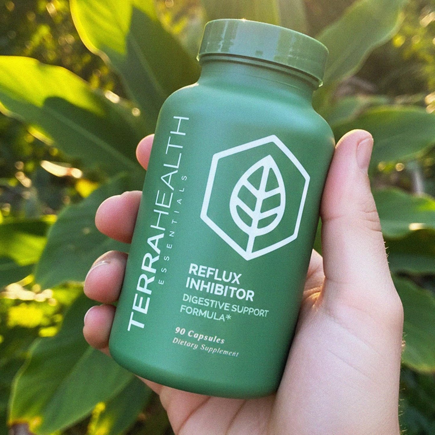 Terra Health Essentials Reflux Inhibitor - Daily Digestive Support Supplement for Efficient Digestion, Nutrient Absorption & Acid Balance - Betaine HCl with Pepsin - 30-Day Supply, 90 Capsules