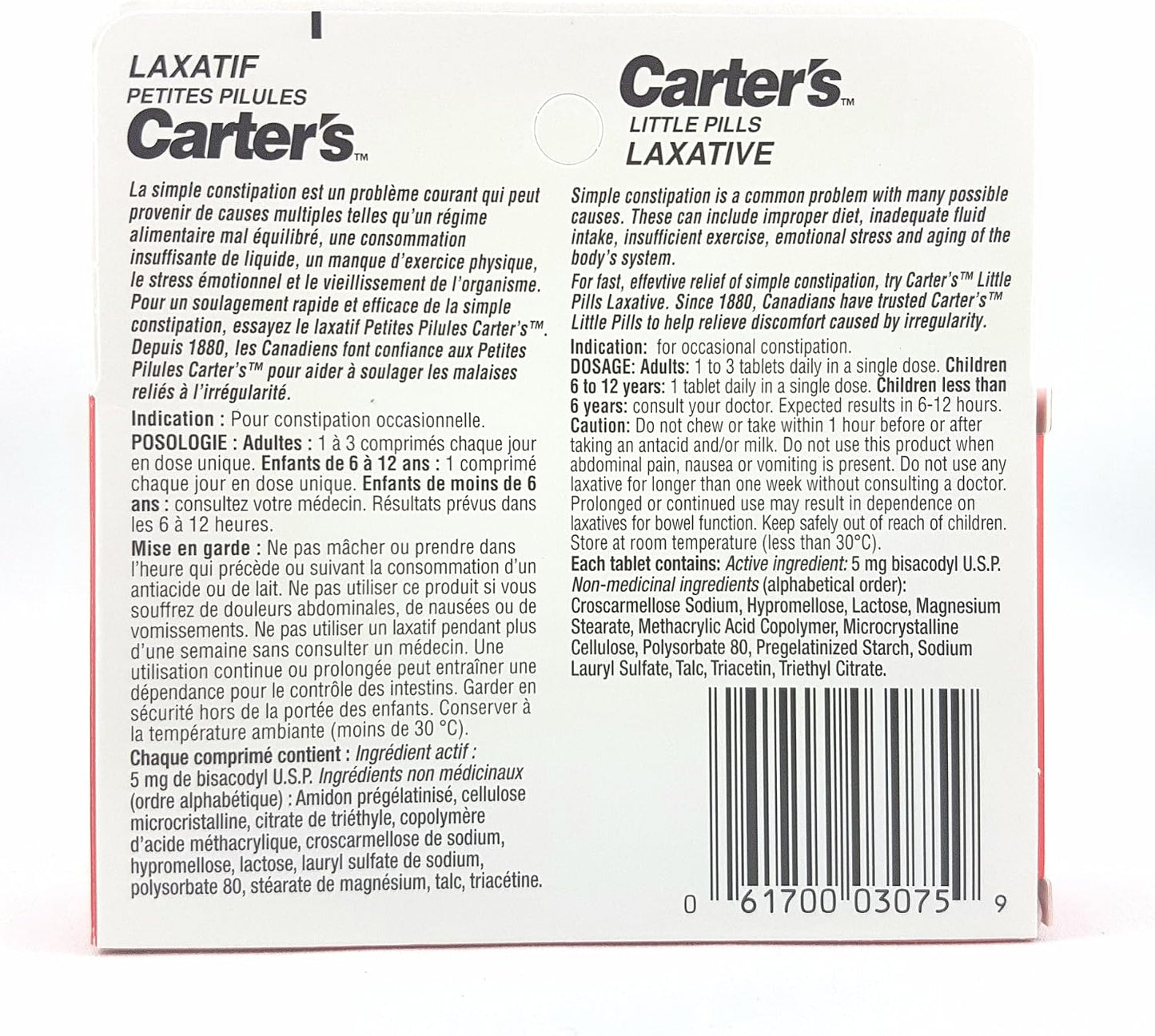 CARTER'S LITTLE PILLS 75'S