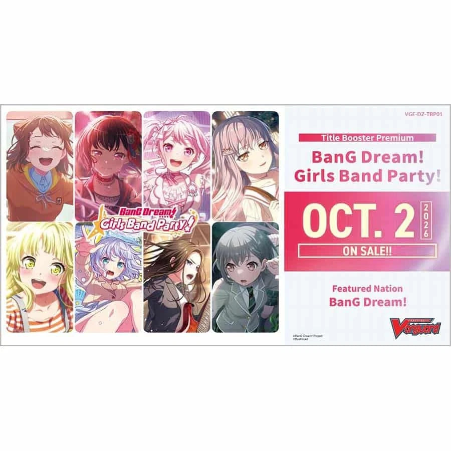 SEALED CASE! 20x Cardfight!! Vanguard: Premium - BanG Dream! Girls Band Party