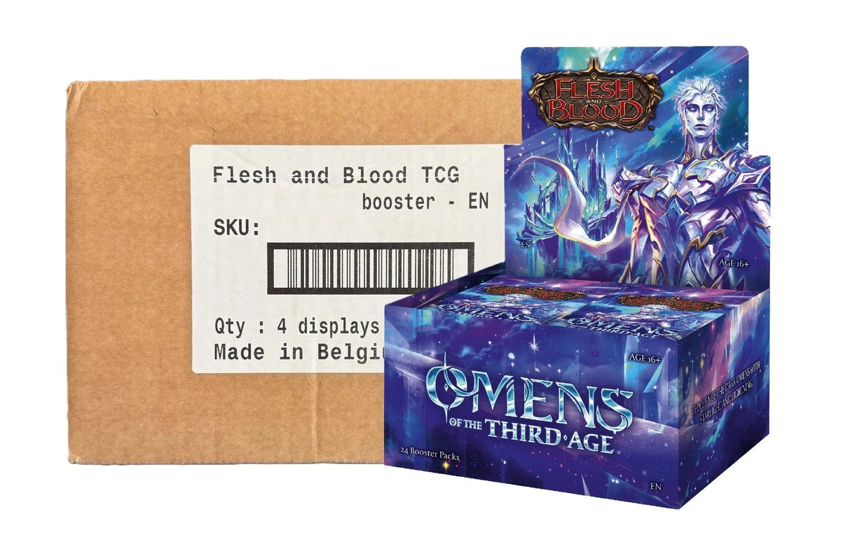 SEALED CASE! 4x Flesh & Blood: Omens of the Third Age Booster Box
