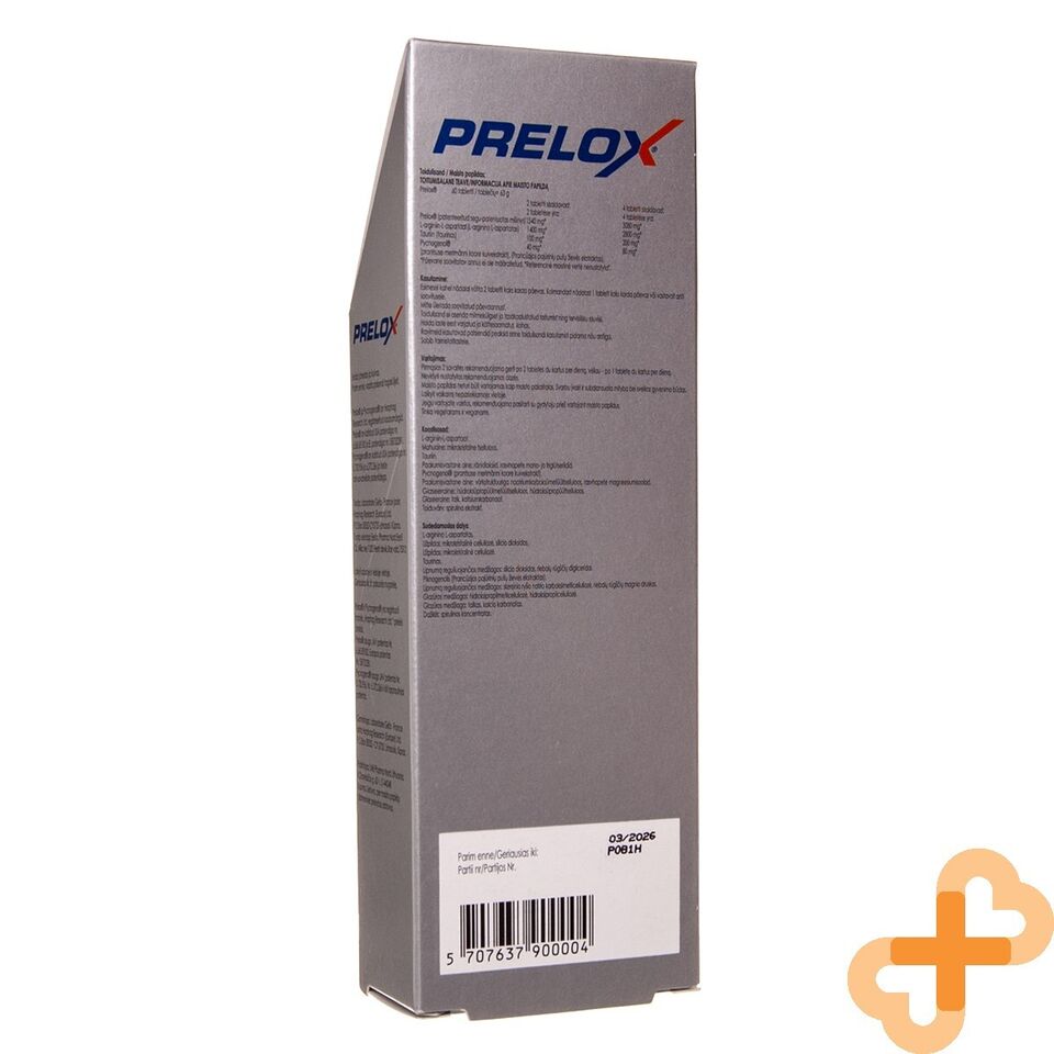 PRELOX 60 Tablets Supplement For Men's Sexual Health L-arginine Pycnog