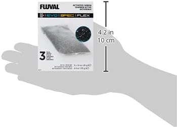Fluval Spec/Evo/Flex Activated Carbon, Replacement Aquarium Filter Media, 3-Pack, A1377 | Replacement Aquarium Filter Media