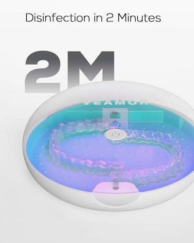 VEAMOR UVC Retainer Case Upgraded, Case Compatible for Invisalign 500mAh Battery