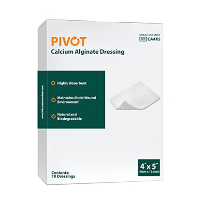 Pivot Calcium Alginate Wound Dressing – All-Natural First Aid | 4x5 Dressin