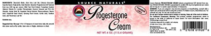 Source Naturals Progesterone Cream - Women's Health Support - High Purity, Paraben Free - 4 Ounce Jar