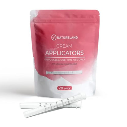 Natureland Disposable Plastic Vaginal Applicator: For Gel or Cream Products - Includes Dual