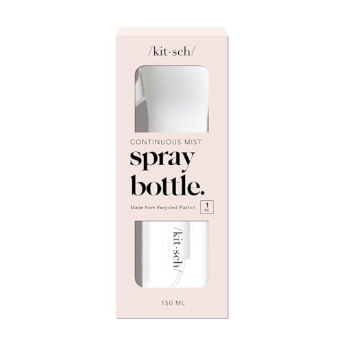 Kitsch Spray Bottle for Hair, Continuous Water Mister Spray Bottle with Ultra Fine Mist