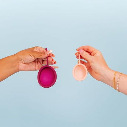 Pixie Cup 2 Menstrual Discs - Most Comfortable Reusable Period Discs - Removable Stem