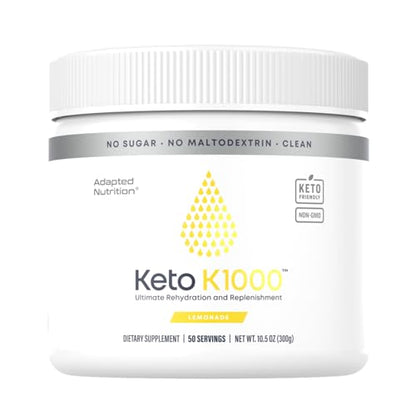 Hi-Lyte Keto K1000 Electrolyte Powder | Lemonade | Hydration Supplement Drink Mix 
