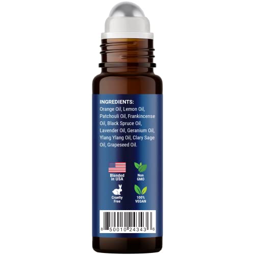 Stress Ease Essential Oil Roll On Blend 10ml - Natural Stress Relief Essential Oils Roll