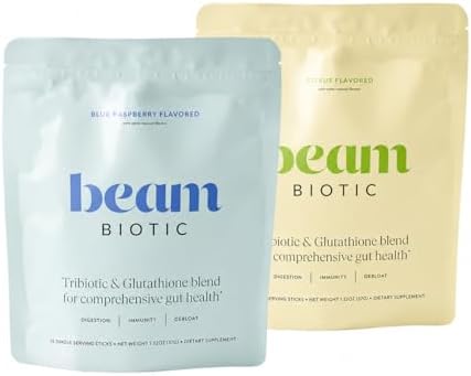 BEAM Biotic Bundle, Probiotics for Women – Gut Health & Digestive Health Powder with Pre, Pro & Postbiotics + Glutathione, Daily Probiotic Drink for Bloating Relief & Gut Balance