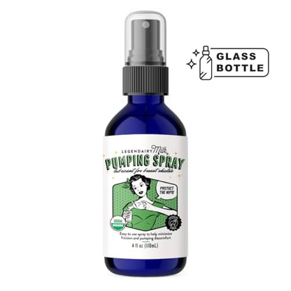 Legendairy Milk Pumping Spray 4 oz., Helps Sore Nipples & Clogged Ducts, Organic