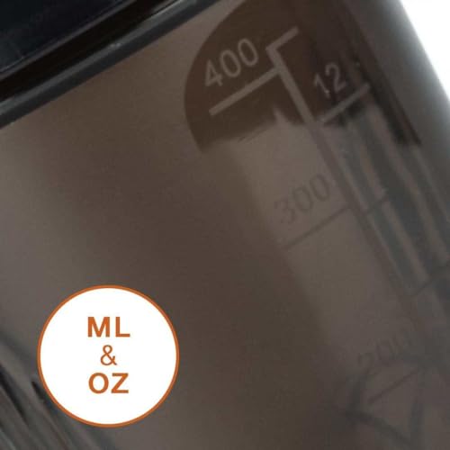 Shaker Bottle 12oz Protein Shaker Plastic Bottle for Pre & Post workout with Twist and Lock