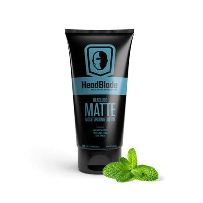 HeadBlade HeadLube Matte Moisturizer Lotion for Men (5 oz) - Leaves Head Smooth