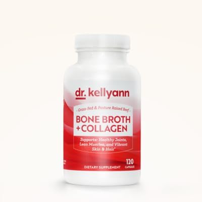 Dr. Kellyann Bone Broth Capsules | 500mg Collagen Per Serving | Supports Gut Health | Joint & Cartilage Repair | Skin Hair Nails | Fasting Support | Grass-Fed Beef | Digestive Wellness | 40 Servings